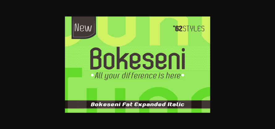 Bokeseni Expanded Fat Italic Font Poster 3