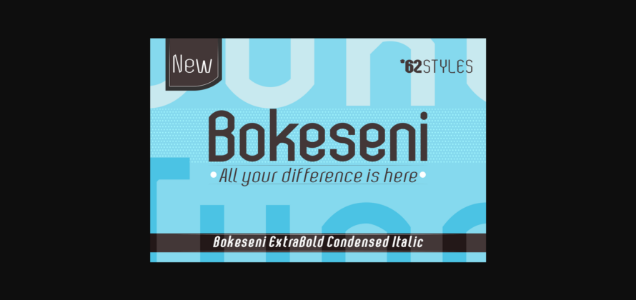 Bokeseni ExtraBold Condensed Italic Font Poster 3