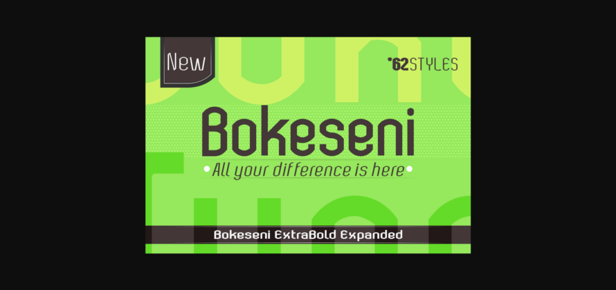 Bokeseni ExtraBold Expanded Font Poster 3