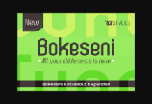 Bokeseni ExtraBold Expanded Font Poster 1