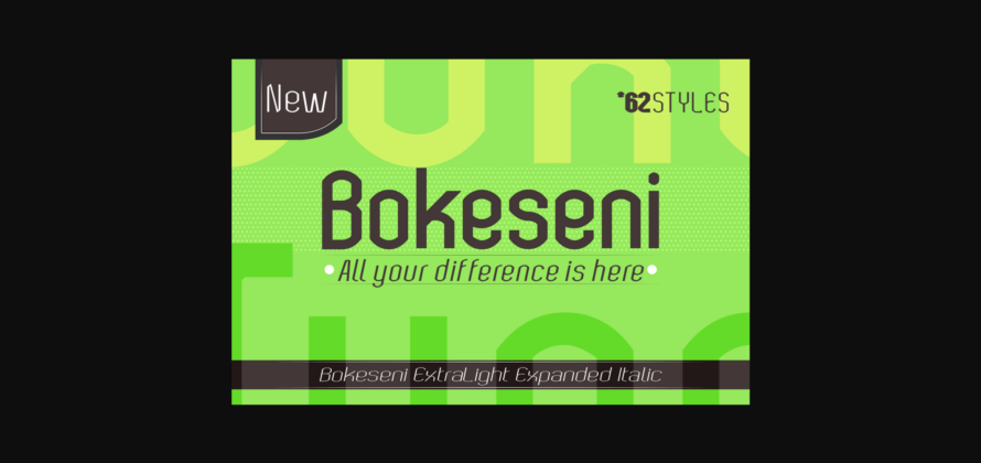 Bokeseni ExtraLight Expanded Italic Font Poster 3