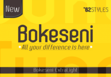 Bokeseni ExtraLight Font Bokeseni ExtraLight Font