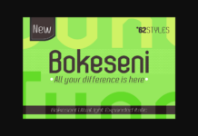 Bokeseni UltraLight Expanded Italic Font Poster 1