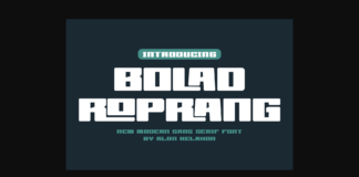 Bolad Roprang Font Poster 1