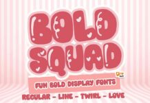 Bold Squad Font Poster 1