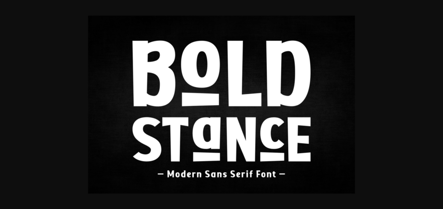 Bold Stance Font Poster 3