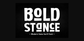 Bold Stance Font Poster 1