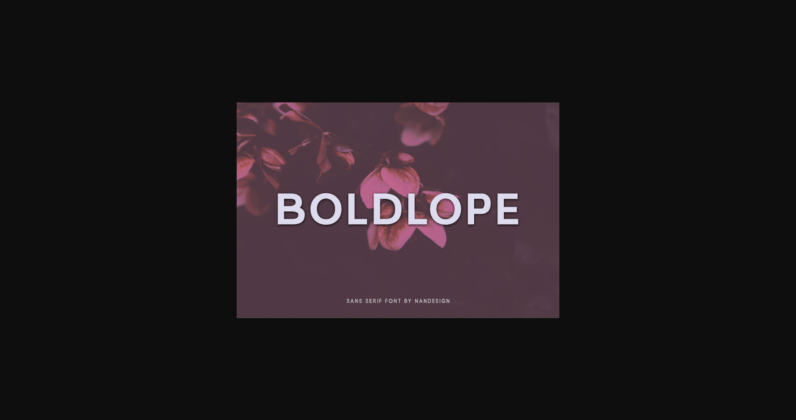 Boldlope Font Poster 3