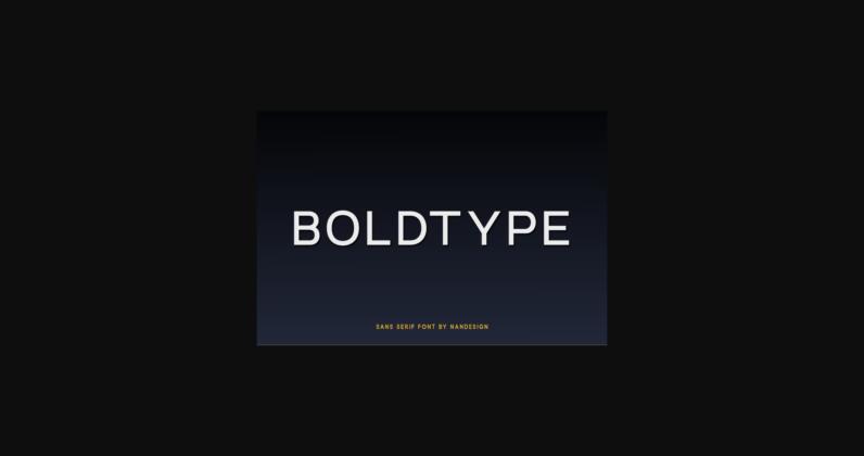 Boldtype Font Poster 3