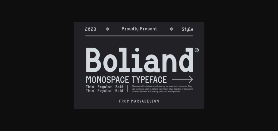 Boliand Font Poster 3