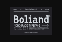 Boliand Font Poster 1