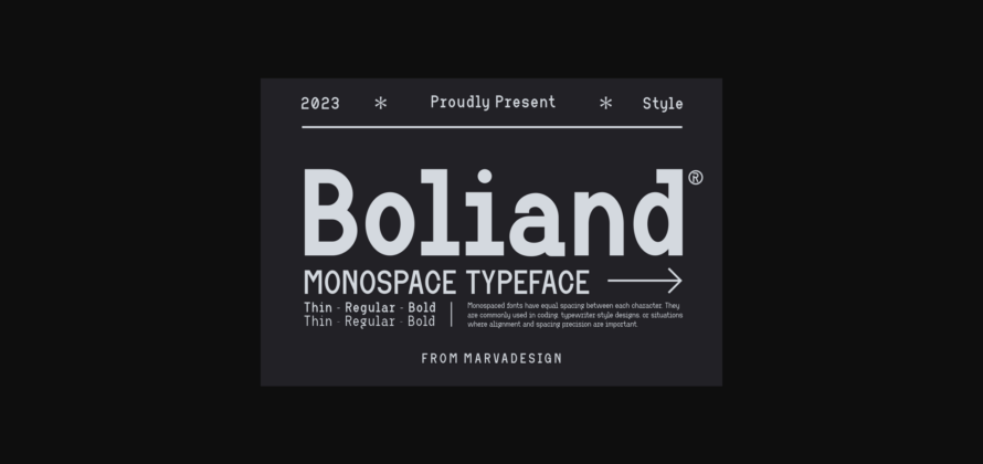 Boliand Font Poster 1