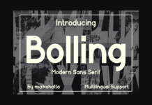 Bolling Font Poster 1
