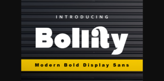 Bollity Font Poster 1