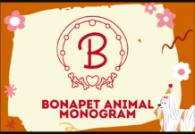 Bonapet Animal Monogram Font Poster 1