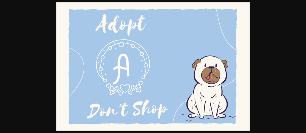 Bonapet Animal Monogram Font Poster 2