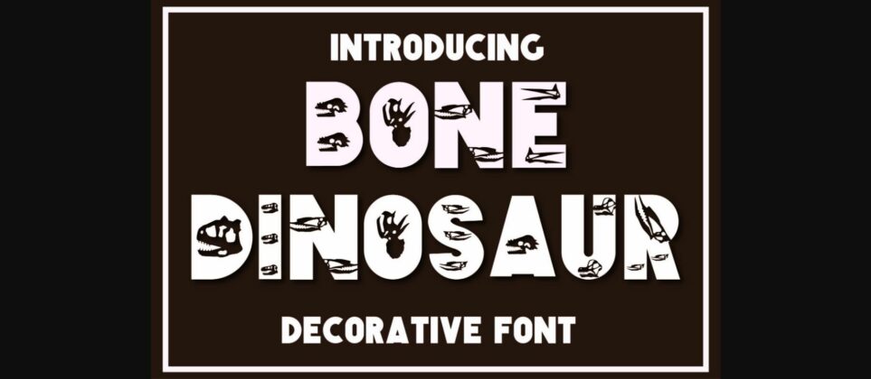 Bone Dinosaur Font Poster 3