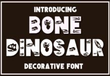Bone Dinosaur Font Poster 1