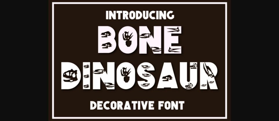 Bone Dinosaur Font Poster 1