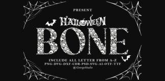 Bone Font Font Poster 1