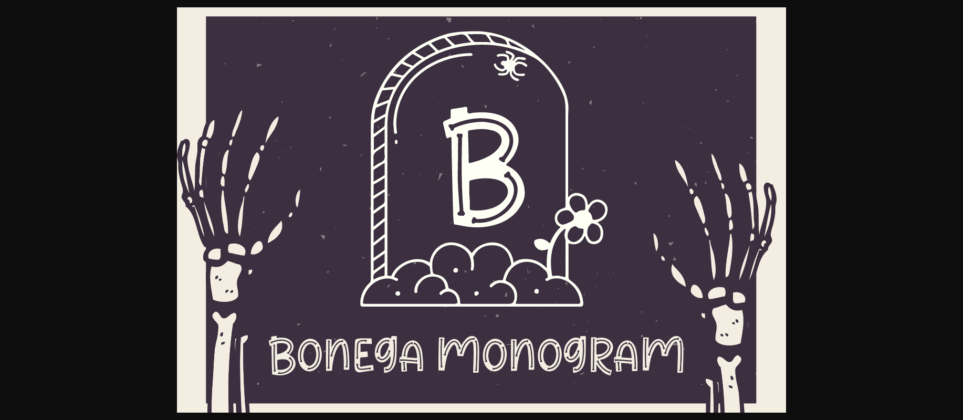 Bonega Monogram Font Poster 3