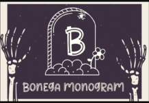 Bonega Monogram Font Poster 1