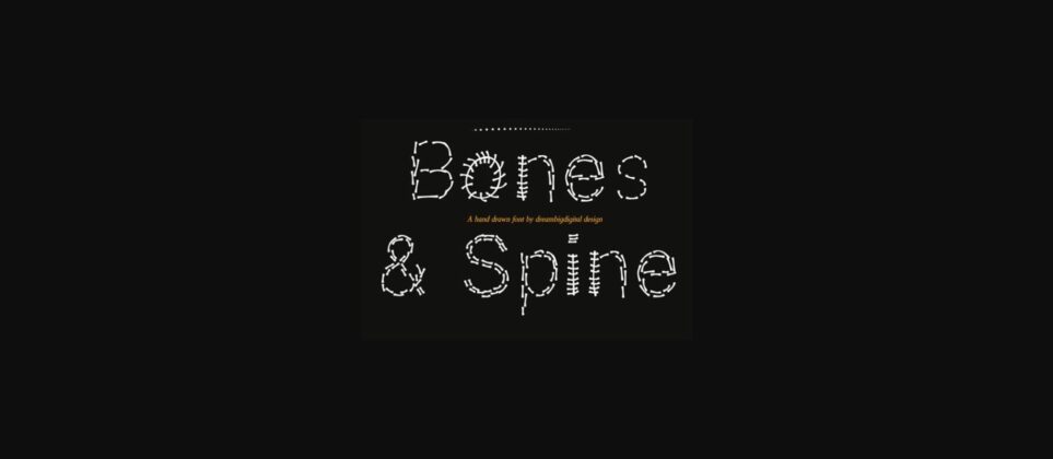 Bones and Spine Font Poster 3