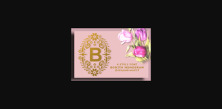 Bonita Monogram Font Poster 1