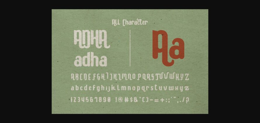 Bonjour Adha Font Poster 2