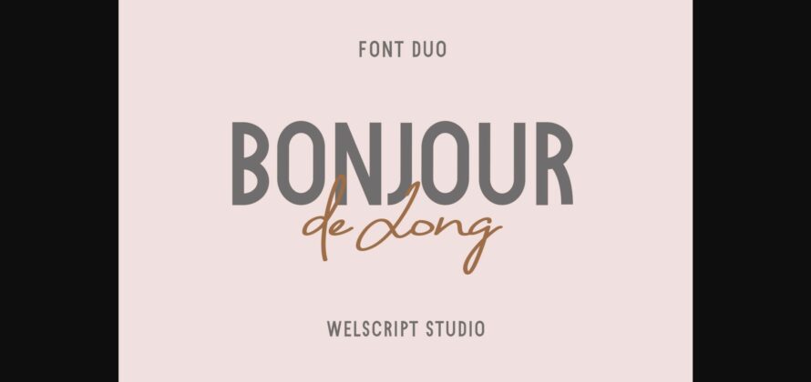 Bonjour De Jong Font Poster 3