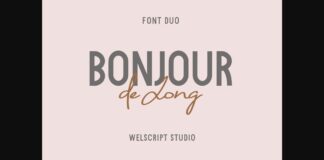 Bonjour De Jong Font Poster 1