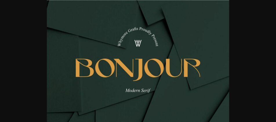 Bonjour Font Poster 3