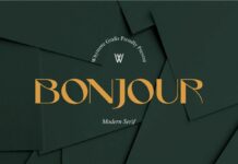 Bonjour Font Poster 1