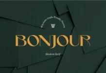 Bonjour Font Bonjour Font Poster 1