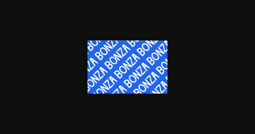 Bonza Font Poster 4