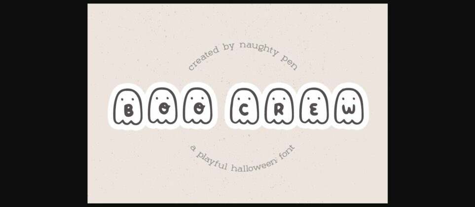 Boo Crew Halloween Font Poster 3