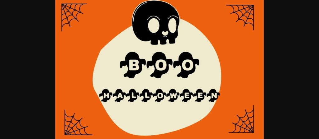 Boo Ghost Halloween Font Poster 3