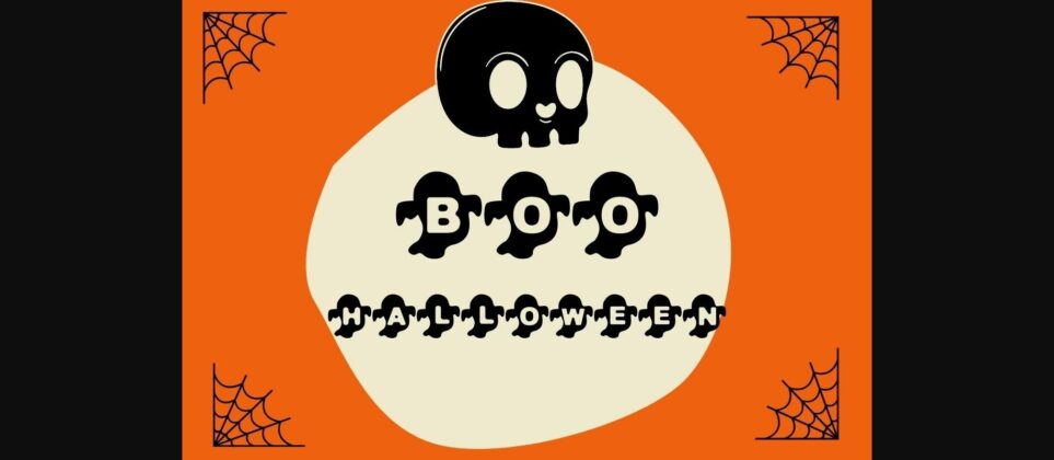 Boo Ghost Halloween Font Poster 3