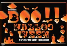 Boo!! Halloween Font Poster 1