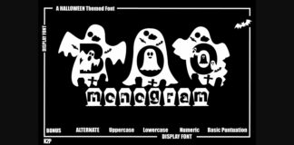 Boo Monogram Font Poster 1