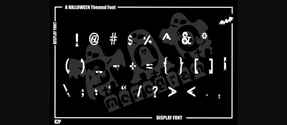 Boo Monogram Font Poster 7