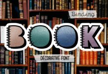 Book Binding Font Poster 1