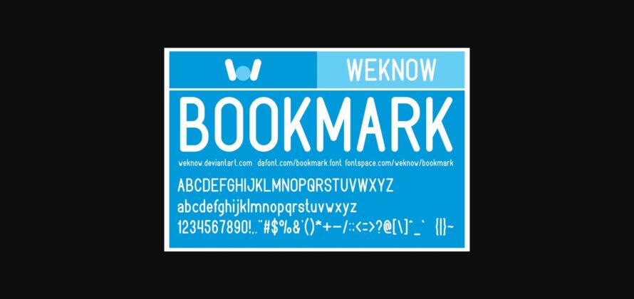 Bookmark Font Poster 3