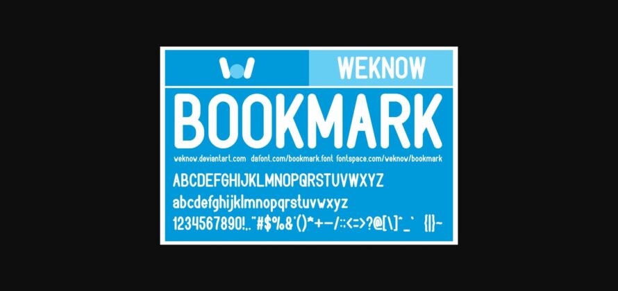 Bookmark Font Poster 4
