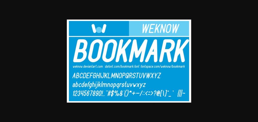 Bookmark Font Poster 5