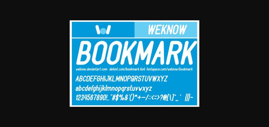 Bookmark Font Poster 7