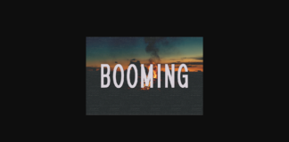 Booming Font Poster 1