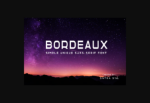 Bordeaux Font Bordeaux Font Poster 1