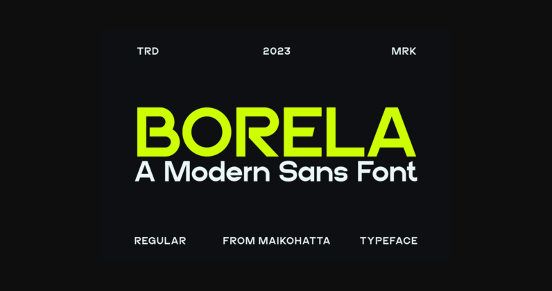 Borela Font Poster 3