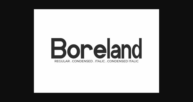 Boreland Font Poster 3